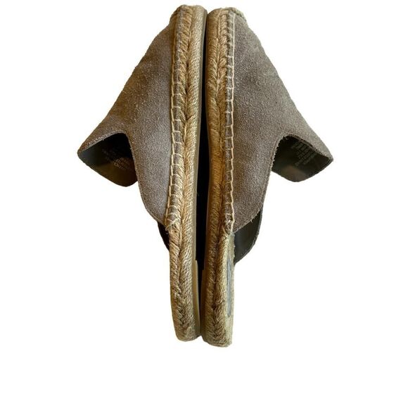 TORY BURCH Women's Max Suede Espadrille Mule Slides Taupe Size 7.5 - Picture 5 of 12